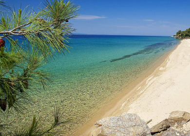 Spiaggia di Mola Kalyva Penisola Calcidica  